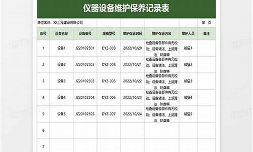 电脑系统维护保养记录表格怎么做_电脑系统维护保养记录表格